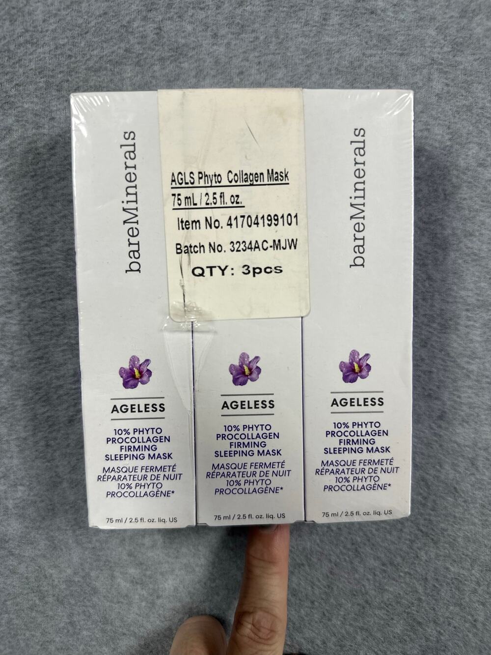 bareMinerals Ageless 10% Phyto ProCollagen Firming Sleeping Mask 2.5oz Lot of 3